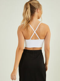 No Doubt Ruched Cropped Tank Detail 3 - AS REVIVAL