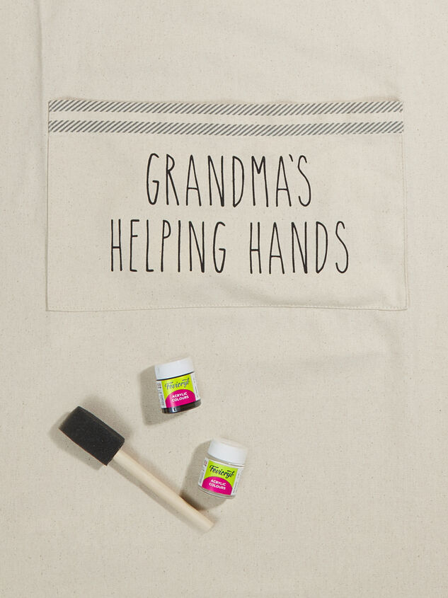 Grandma's Helping Hands Apron by Mudpie Detail 2 - AS REVIVAL