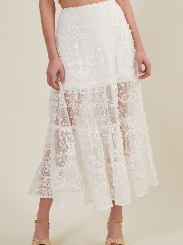 Brixley Embroidered Midi Skirt Detail 3 - AS REVIVAL