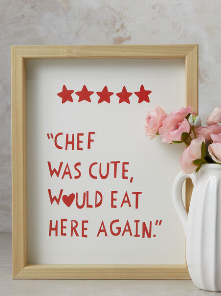 Chef Was Cute Wall Art - AS REVIVAL