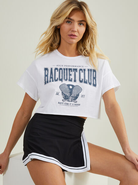 Racquet Club Cropped Graphic Tee - AS REVIVAL