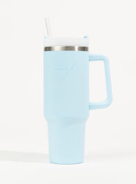 A Lot Going On Kait 40oz Insulated Cup With Handle in White