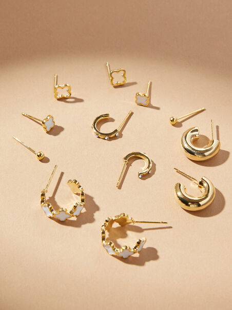 18K Gold Clover Earring Set - AS REVIVAL