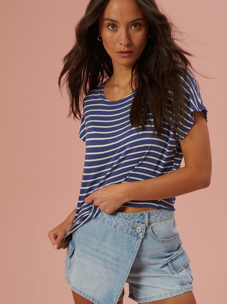 Summer Striped Muscle Tee - AS REVIVAL