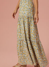 Madison Floral Maxi Skirt Detail 4 - AS REVIVAL