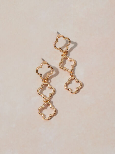 Tiered Linear Clover Earrings - AS REVIVAL