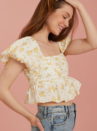 Maxine Floral Babydoll Top Detail 2 - AS REVIVAL