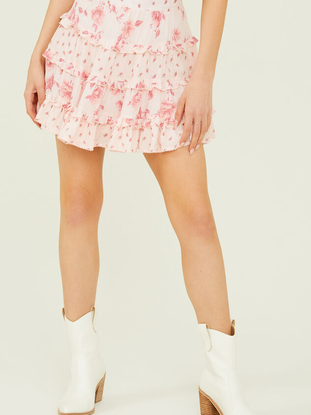 Baylor Floral Mini Skirt Detail 2 - AS REVIVAL