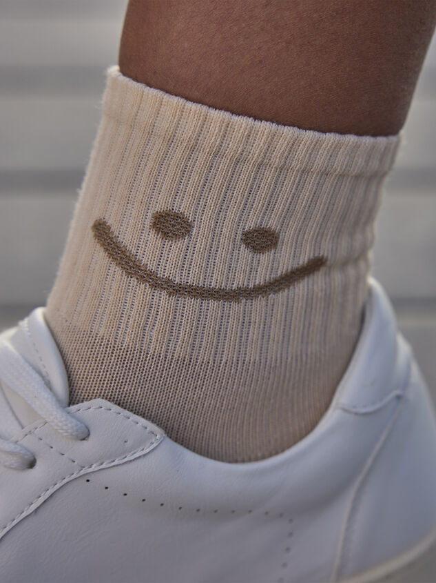 Smiley Face Socks Detail 1 - AS REVIVAL