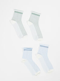 Ribbed Ankle Socks 2 Pack Detail 4 - AS REVIVAL