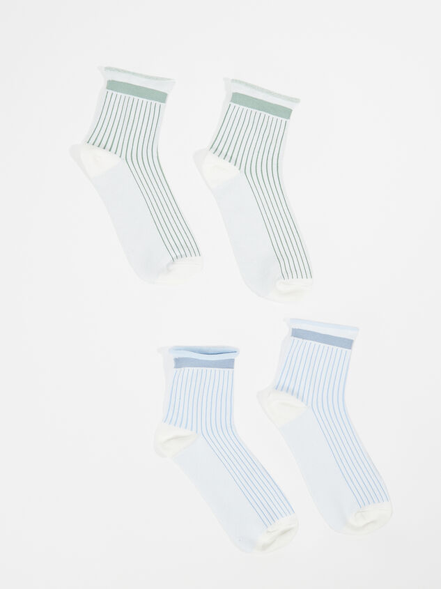Ribbed Ankle Socks 2 Pack Detail 4 - AS REVIVAL