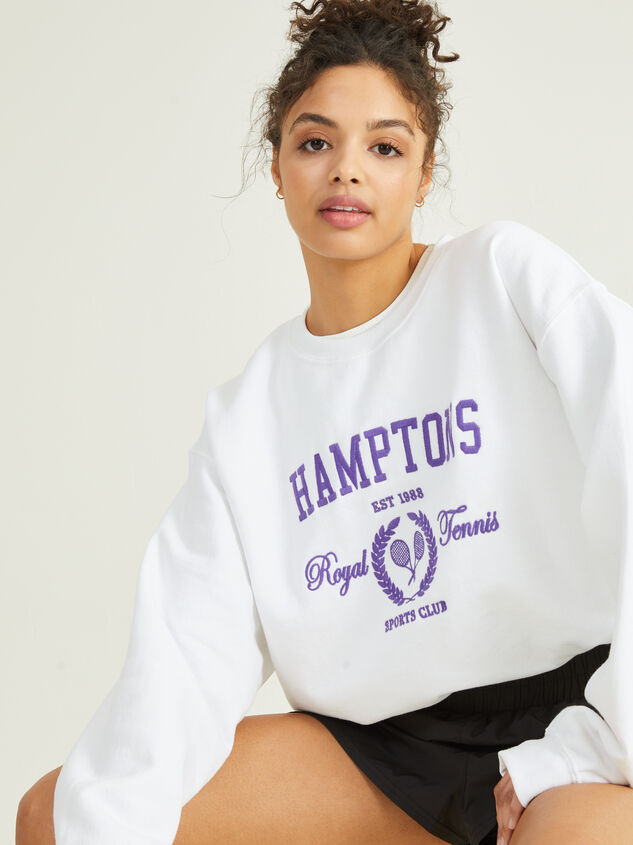 Hamptons Sports Club Sweatshirt Detail 3 - AS REVIVAL