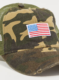 USA Camo Trucker Hat Detail 2 - AS REVIVAL