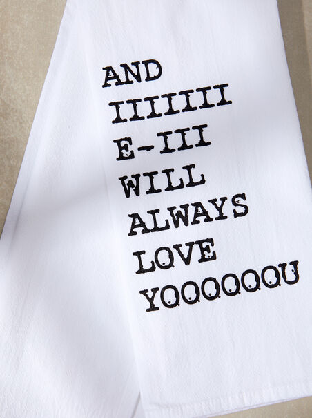 And I Will Always Love Tea Towel - AS REVIVAL