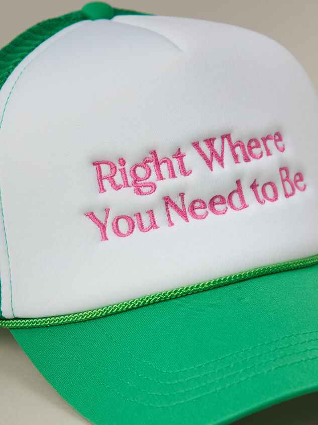 Where You Need To Be Trucker Hat Detail 2 - AS REVIVAL