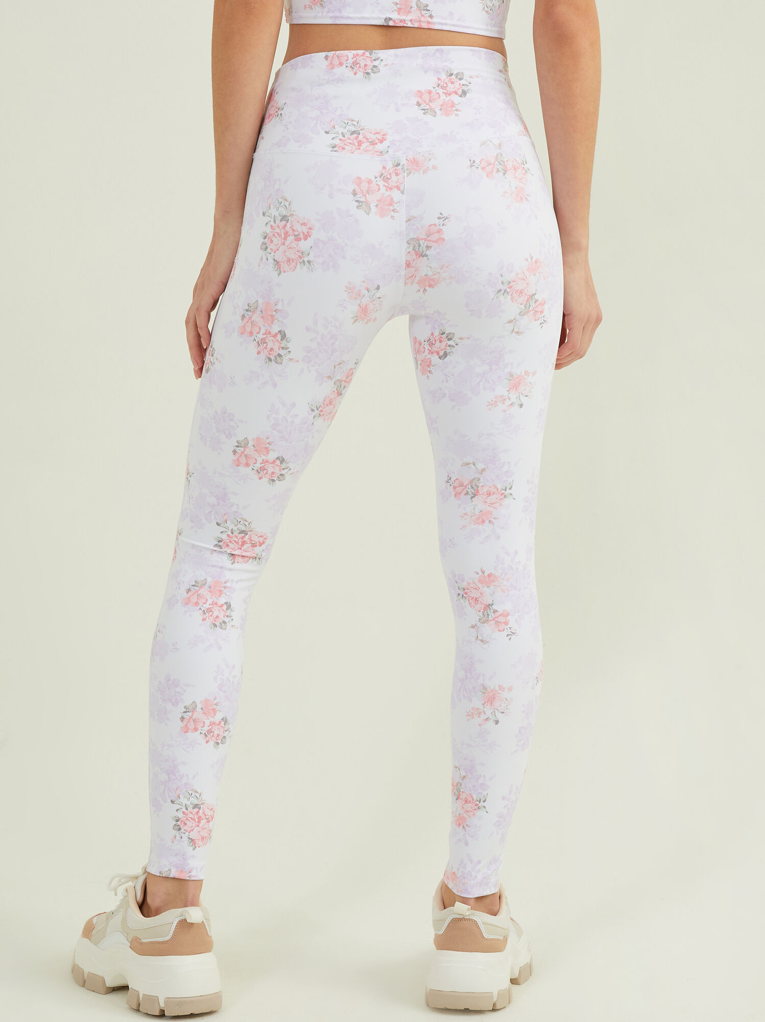 All Clear White Floral Leggings