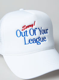 Out Of Your League Trucker Hat Detail 2 - AS REVIVAL