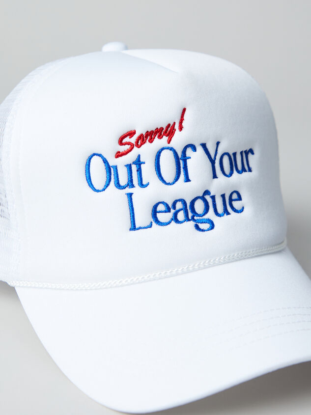 Out Of Your League Trucker Hat Detail 2 - AS REVIVAL