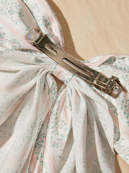 Floral Striped Volume Bow - AS REVIVAL