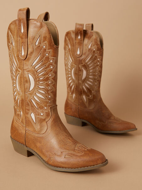 Bandera Wide Width & Calf Cut Out Western Boots - AS REVIVAL