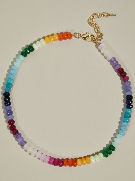 Natural Stone Rainbow Necklace - AS REVIVAL
