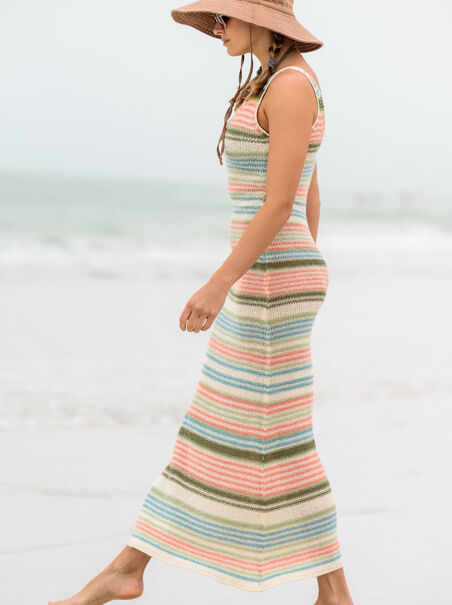 Golden Hour Striped Dress Coverup - AS REVIVAL