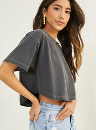 Madelyn Crew Cropped Tee Detail 2 - AS REVIVAL