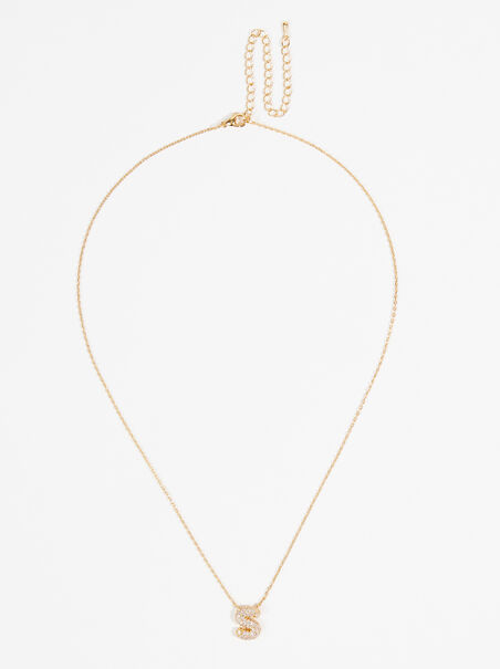 Crystal Bubble Monogram Necklace - S - AS REVIVAL