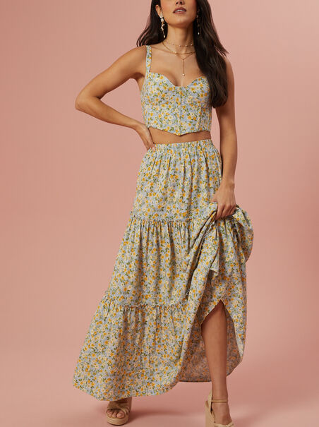 Madison Floral Maxi Skirt - AS REVIVAL
