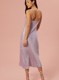 Eva Satin Midi Dress Detail 4 - AS REVIVAL