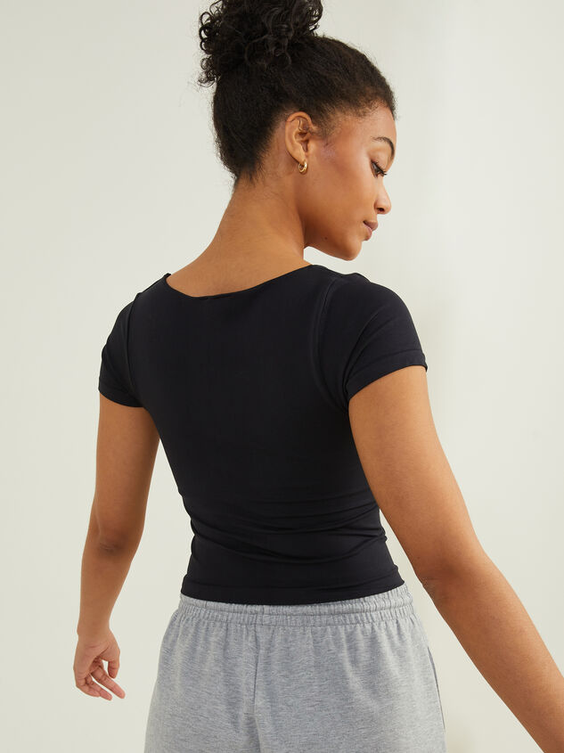 Square Up Short Sleeve Top Detail 4 - AS REVIVAL