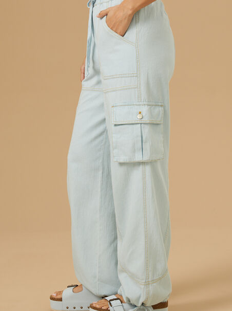 Piper Chambray Cargo Pants - AS REVIVAL