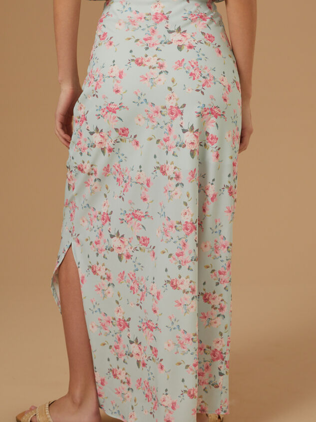 Amira Floral Midi Skirt Detail 4 - AS REVIVAL