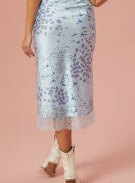 Hattie Satin Floral Skirt Detail 4 - AS REVIVAL