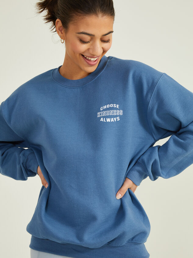 Choose Kindness Graphic Sweatshirt Detail 2 - AS REVIVAL