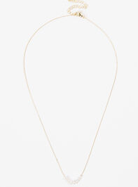 18K Gold Pearl Slider Necklace - AS REVIVAL