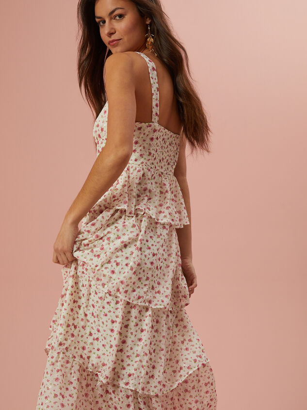 Roxie Floral Tiered Maxi Dress Detail 5 - AS REVIVAL