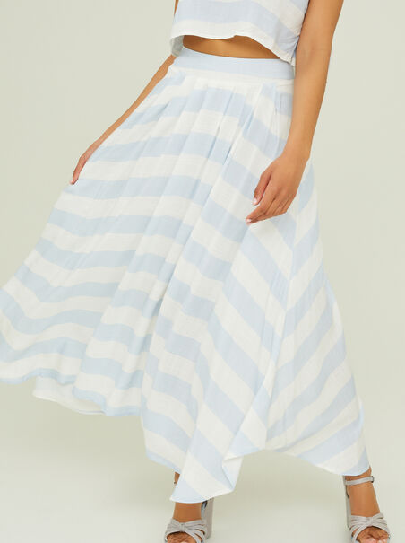 Meadow Striped Midi Skirt - AS REVIVAL