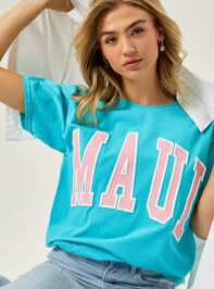Maui Oversized Graphic Tee Detail 2 - AS REVIVAL