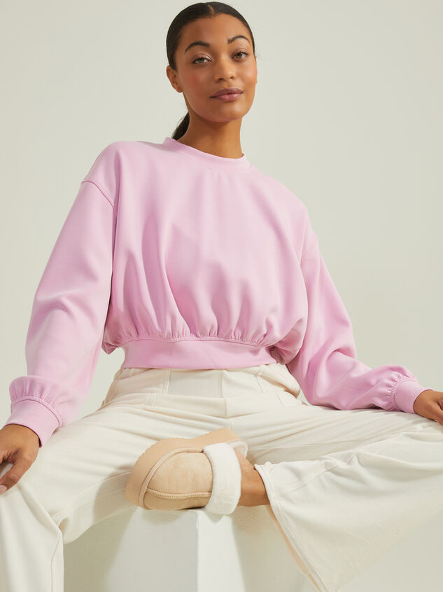 Supersoft Cropped Sweatshirt Detail 2 - AS REVIVAL