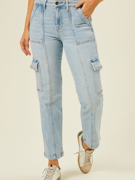 Sadie Cargo Straight Jeans - AS REVIVAL