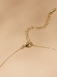 18K Gold Dimond Studded Bow Necklace Detail 3 - AS REVIVAL