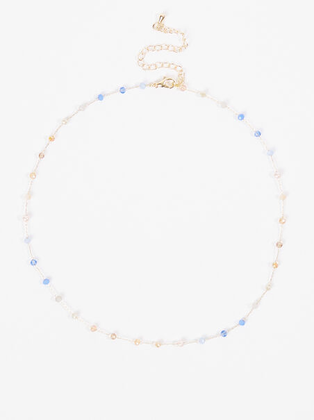 Dainty Chain Beaded Choker Necklace - AS REVIVAL
