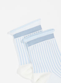 Ribbed Ankle Socks 2 Pack Detail 3 - AS REVIVAL