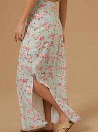 Amira Floral Midi Skirt Detail 3 - AS REVIVAL