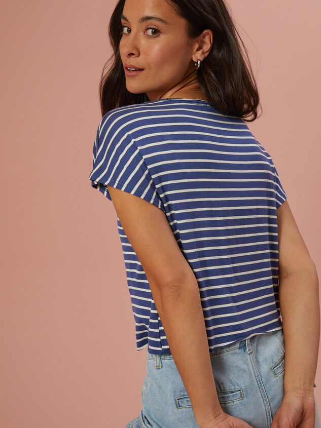 Summer Striped Muscle Tee Detail 3 - AS REVIVAL