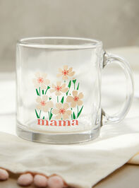 Mama Floral Glass Mug - AS REVIVAL