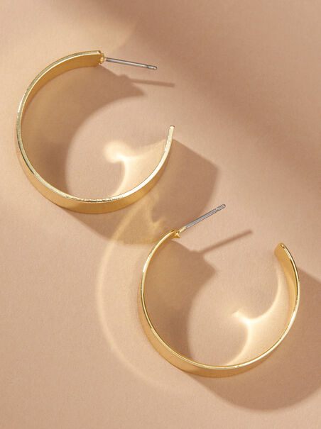 18K Gold Large Open Hoop Earrings - AS REVIVAL