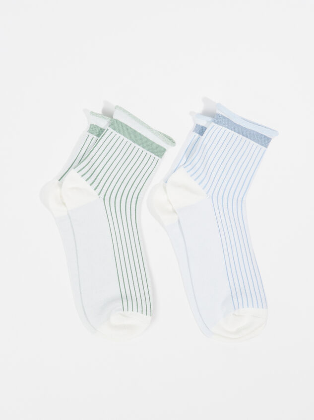 Ribbed Ankle Socks 2 Pack Detail 1 - AS REVIVAL