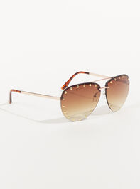 Mia Studded Aviator Sunglasses Detail 2 - AS REVIVAL